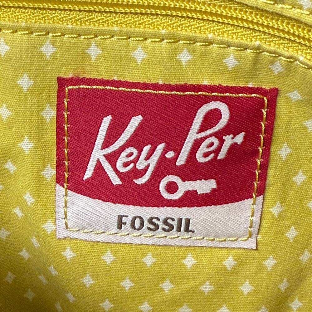 Fossil Retro Floral Crossbody Bag Mod 60s Print Coated Canvas Adjustable Strap - Picture 3 of 14